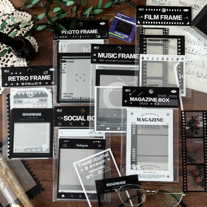 Photography Journal - Paquete de 6 pegatinas de marco