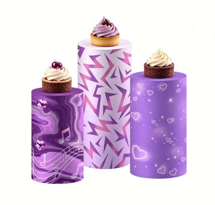Backdrop Stand Kit - Cubiertas para Pedestal Cilíndrico con Notas