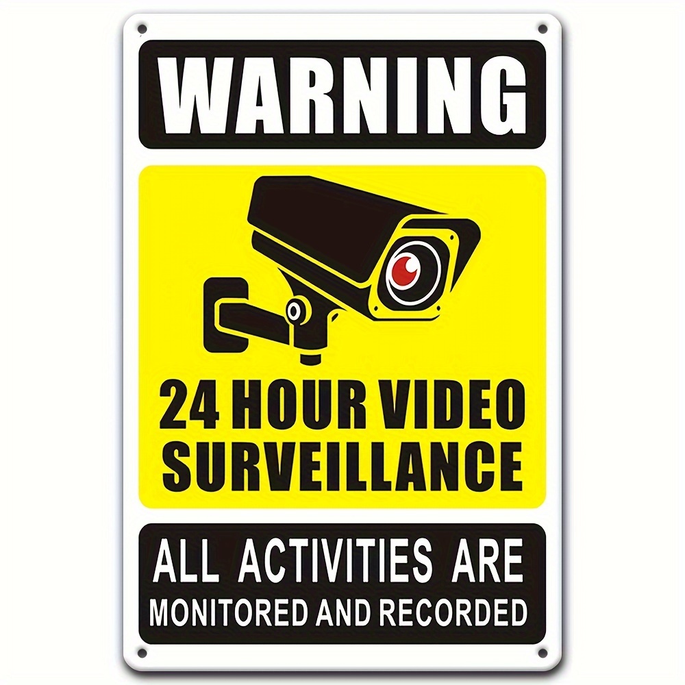 Photography Street - Señal de advertencia de videovigilancia 24/7,