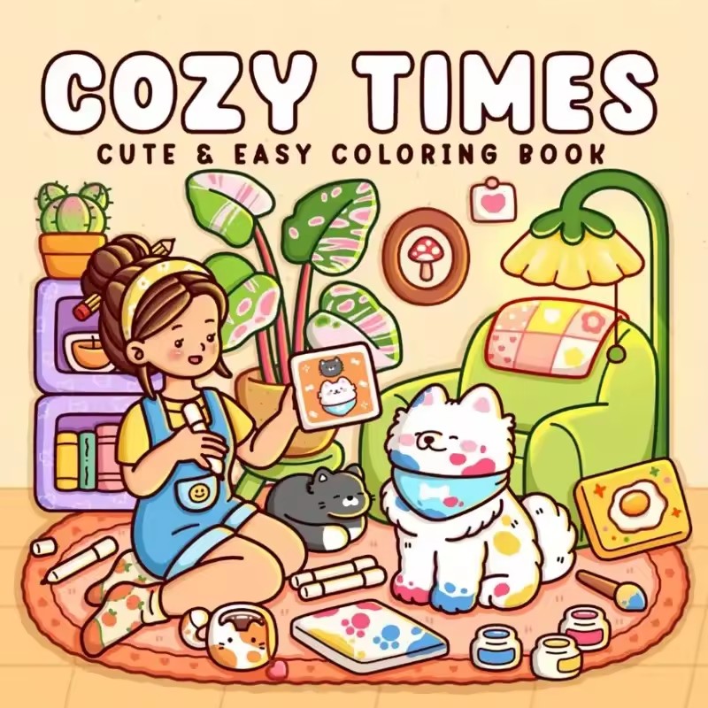 Photography Of Book - Cozy Time Libro para colorear lindo