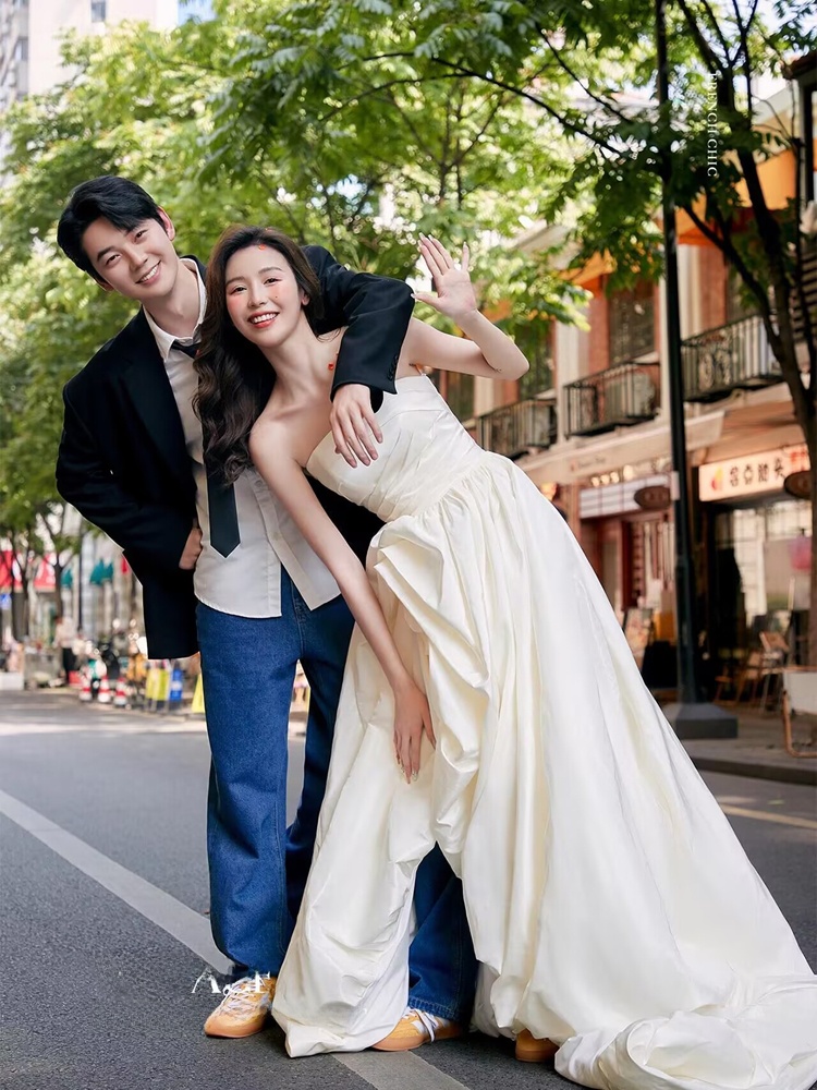 Photography Street - Vestido de Mezclilla Estilo Coreano a