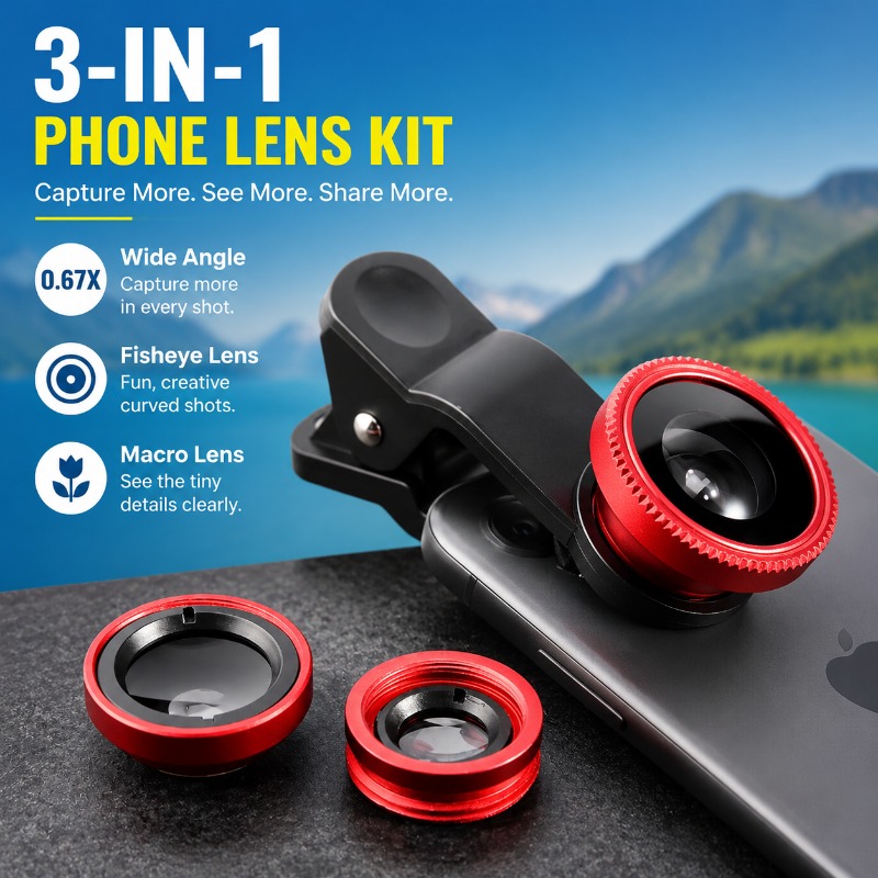 Photography High Angle - Kit de Lentes Externas para Teléfono,