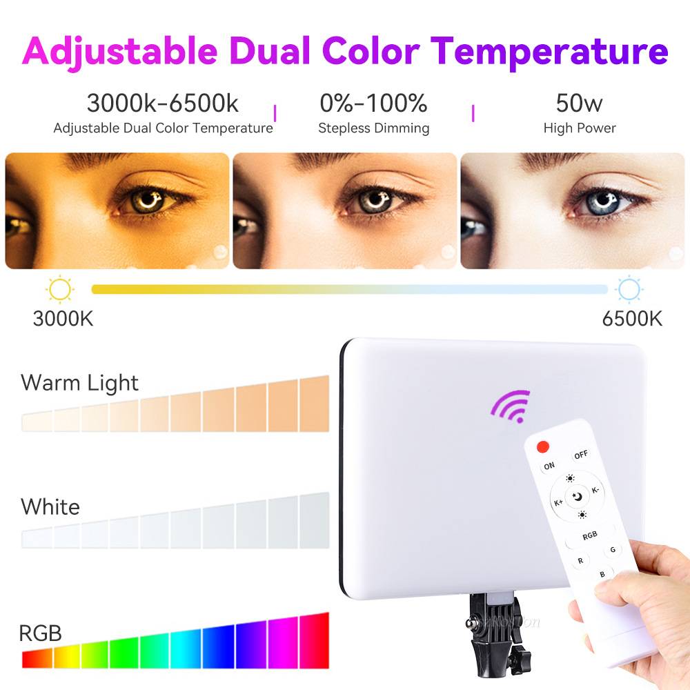 Luz LED de vídeo RGB de 14 pul - Video Led Light Panel reseña y precio