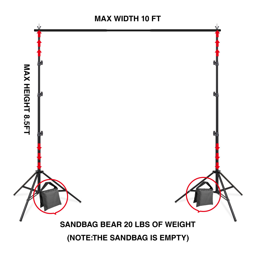Soporte de fondo para estudio  - Backdrop Stand Kit reseña y precio